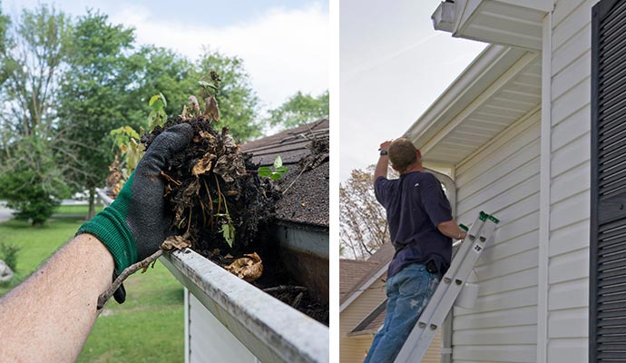 Gutter cleaning and installation