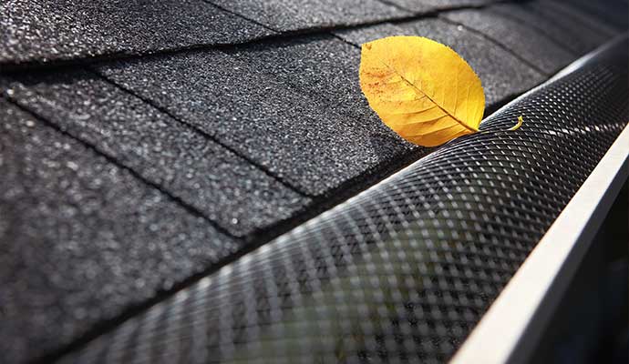 Gutter guard installation for leaf and debris protection