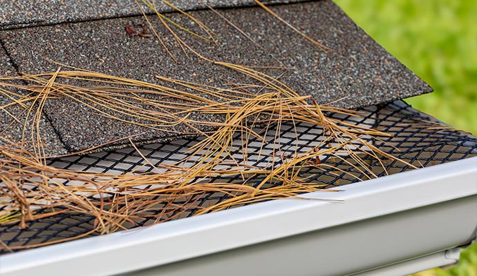 Gutter guard mesh pine needle protection