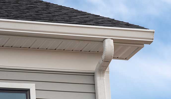 Visible clean white gutter sections