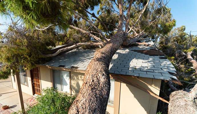  Gutters damaged by storm