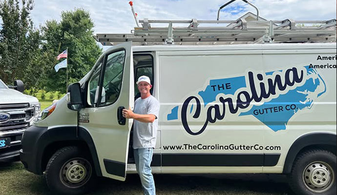 Carolina Roofing and Gutter Company service van