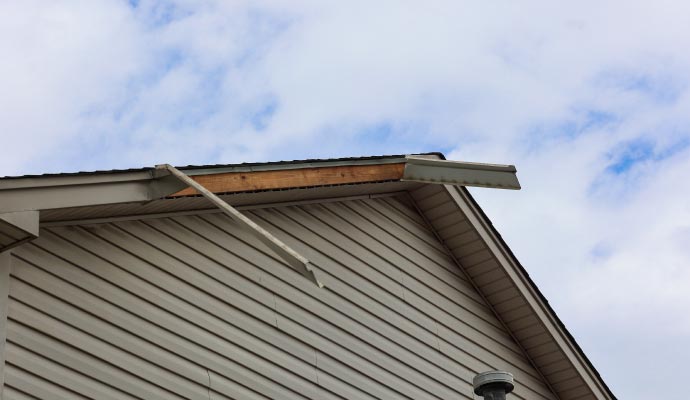 Broken gutter