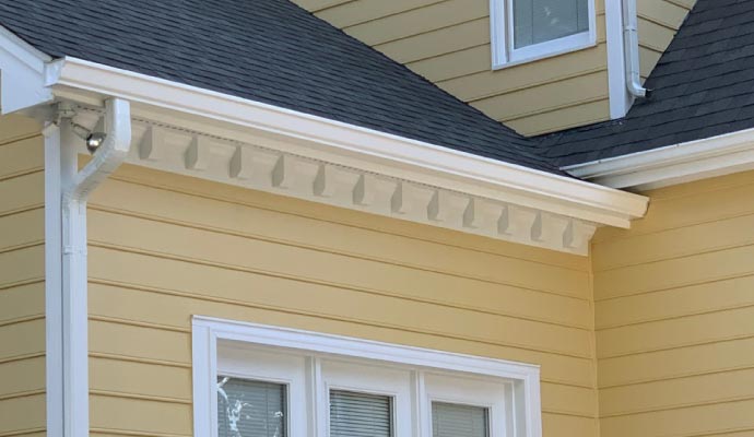 installed beautiful gutter