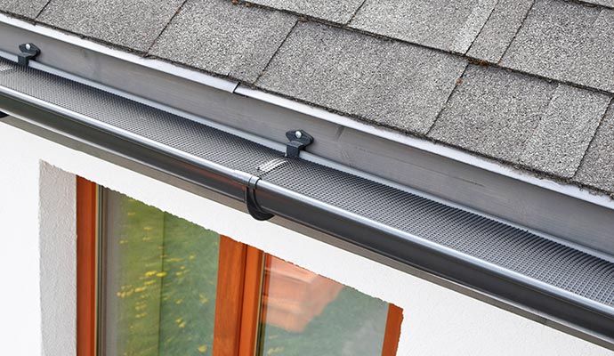 installed gutter guard system