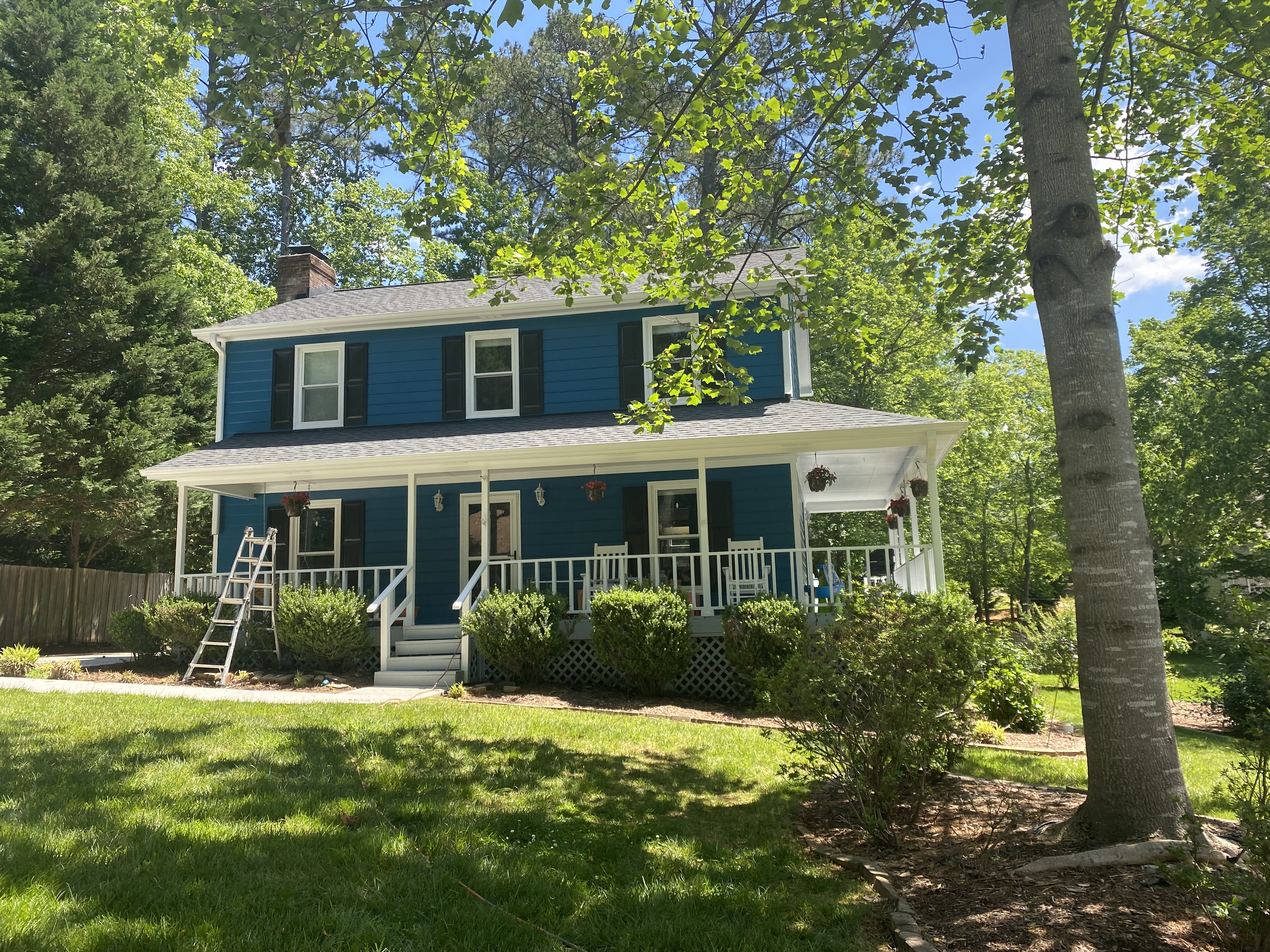 5 inch White Gutter System in Cary North Carloina