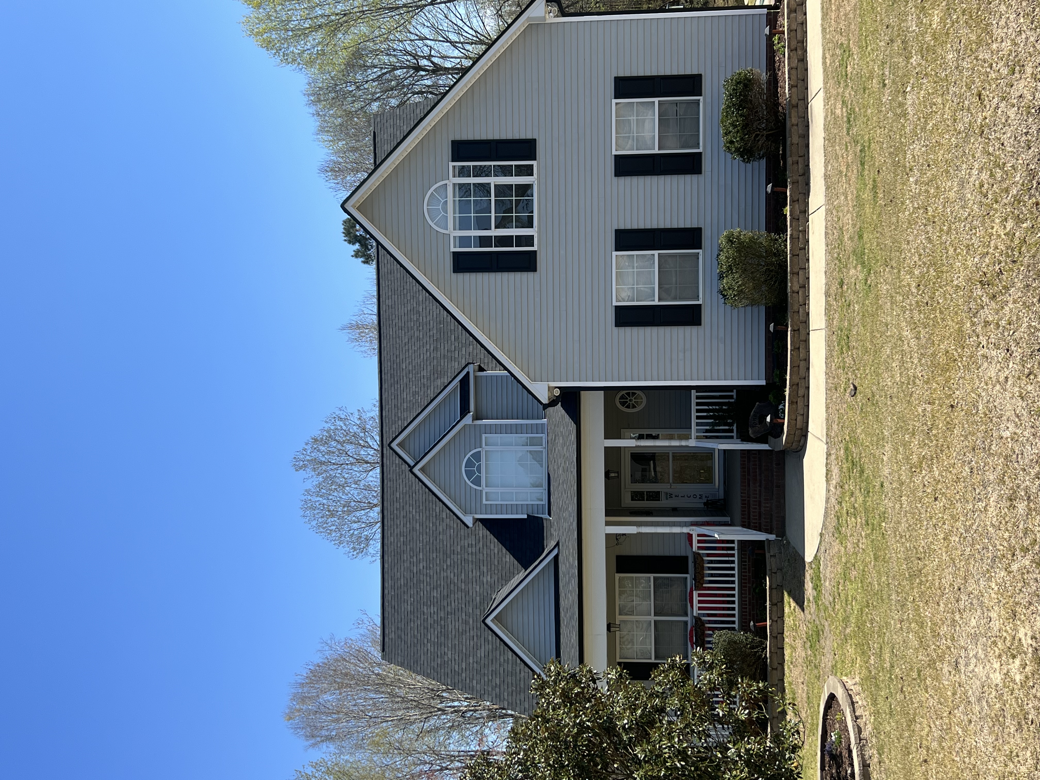 Certainteed roof and new black 5K gutters in Holly Springs, NC