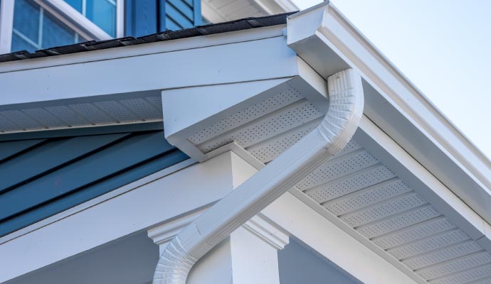 Newly installed clean  gutter