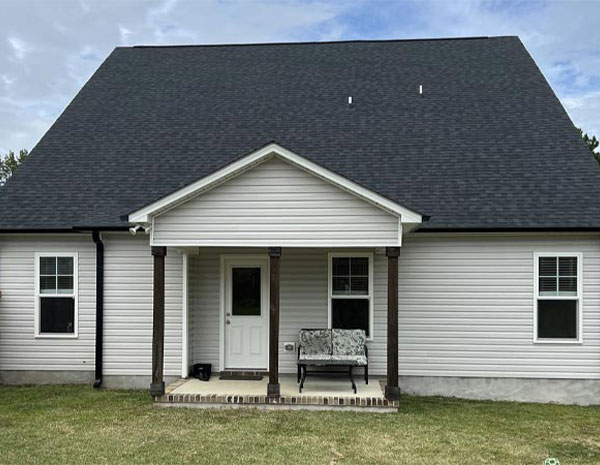 Newly installed gutter