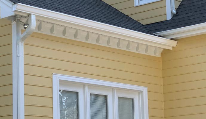 Newly installed lifetime gutter